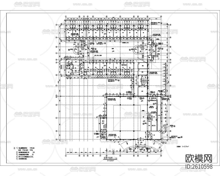 多層宿舍樓建筑CAD施工圖下載(渲染圖9)