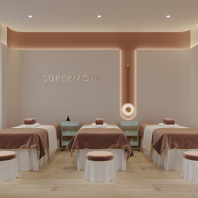  美容院SPA包间su模型 