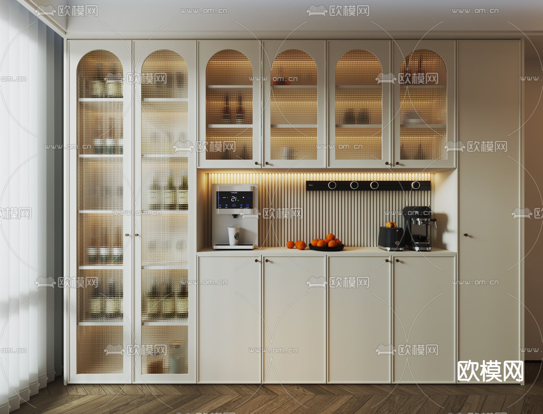 法式酒柜 餐边柜3d模型下载
