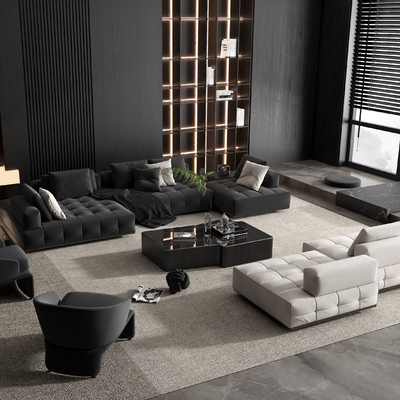  Minotti 组合沙发su模型 