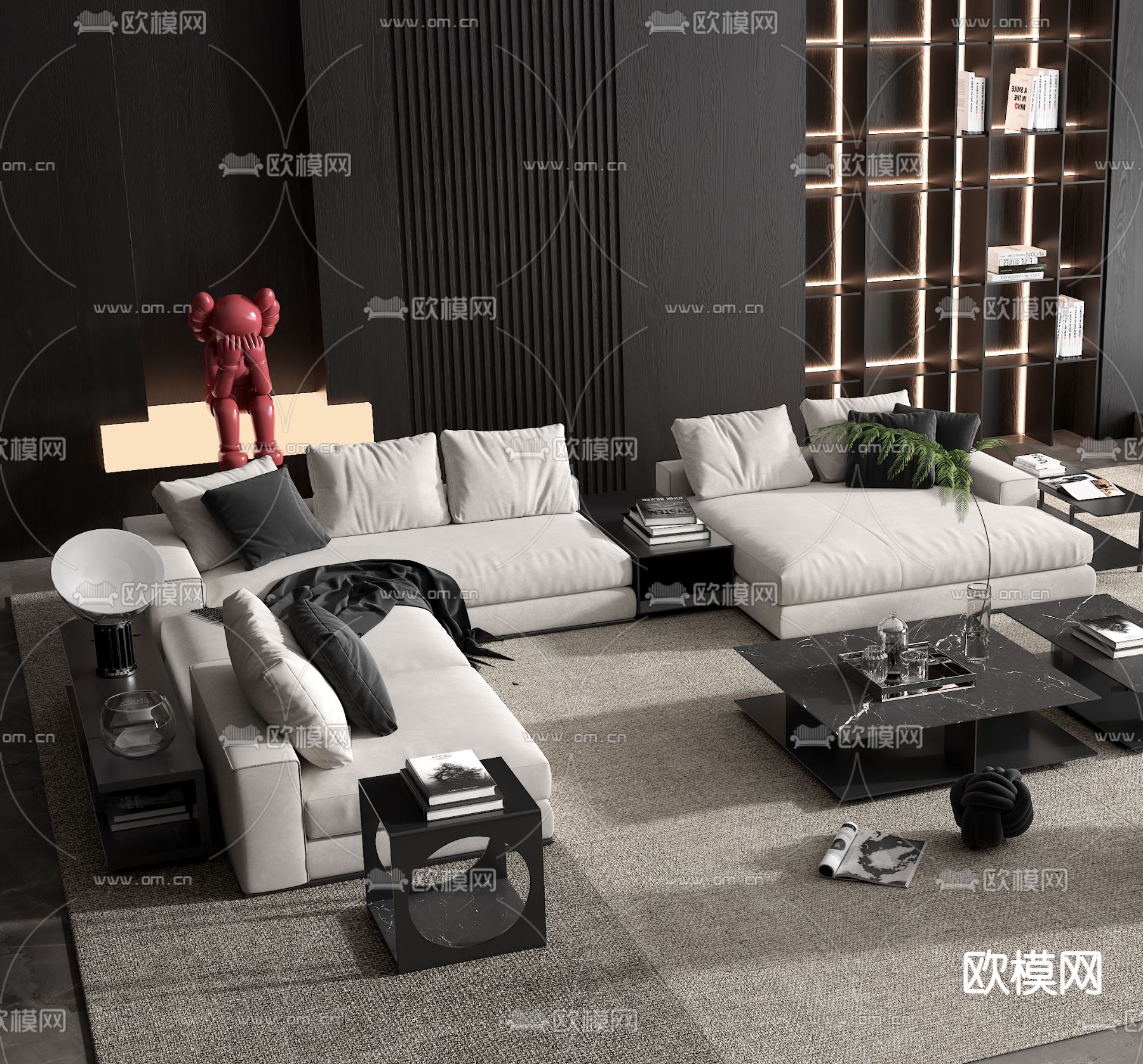 Poliform 组合沙发3d模型下载（渲染图3）