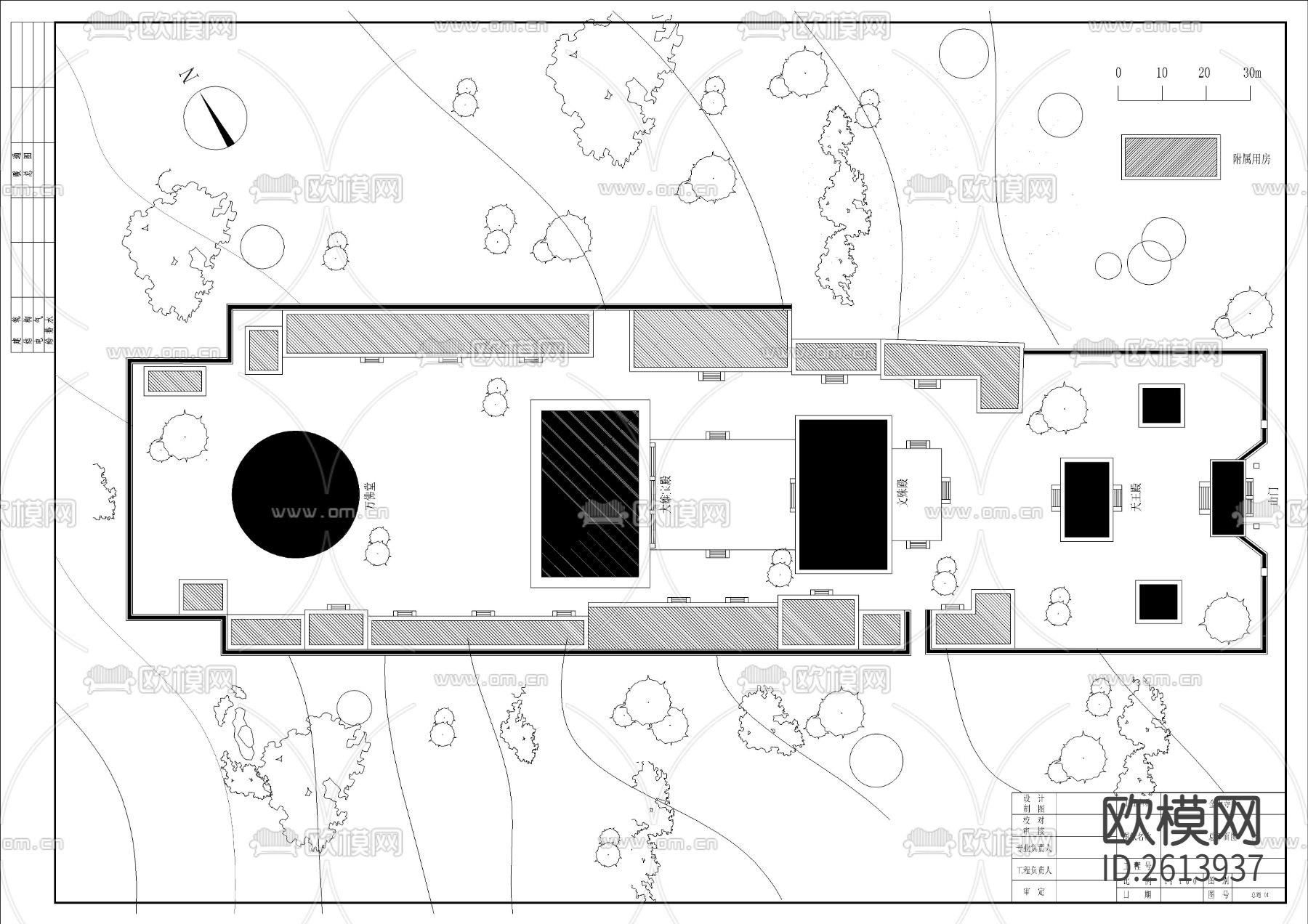 金山寺大雄宝殿CAD施工图下载（渲染图2）