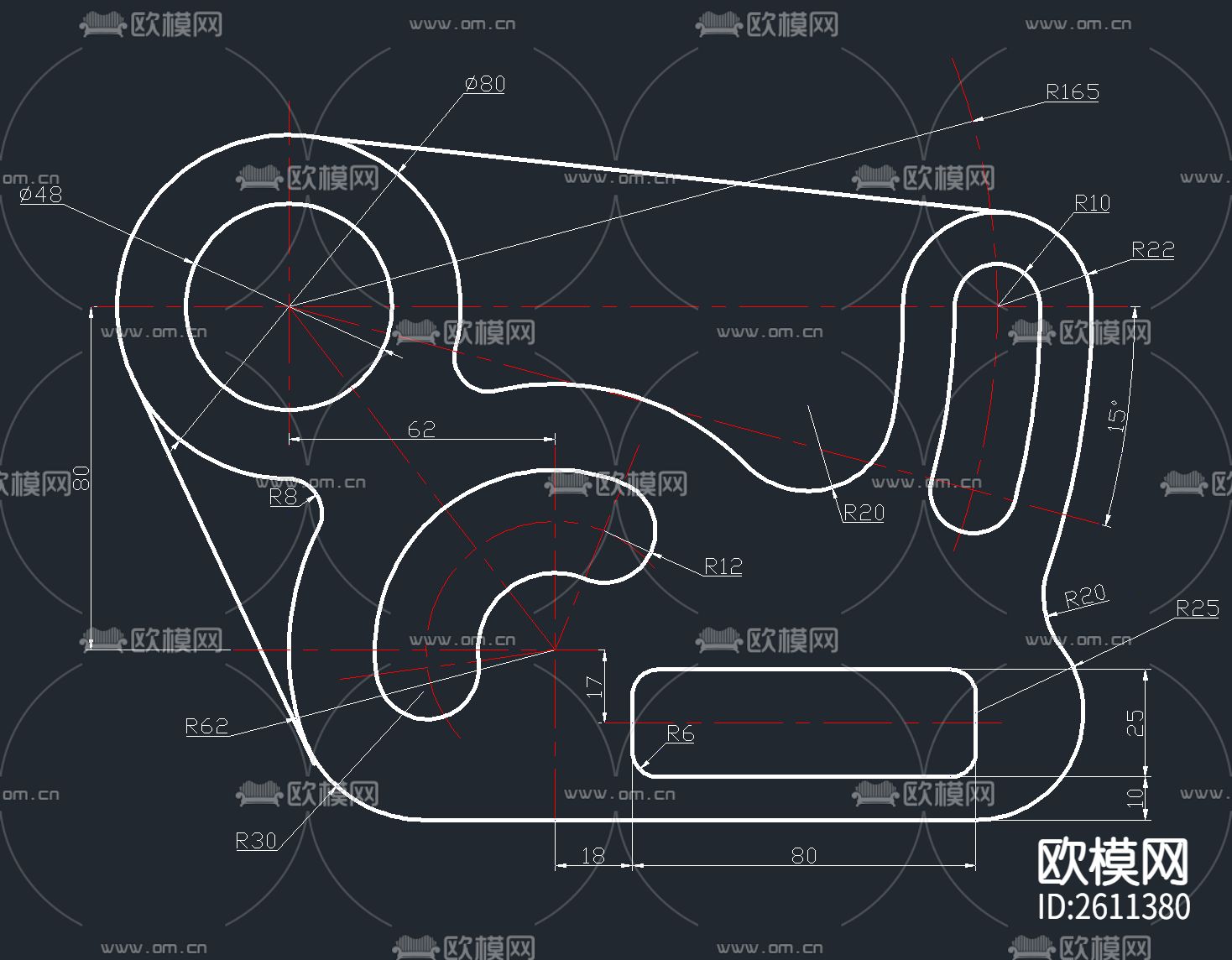 300套绘图练习素材CAD图库下载（渲染图7）
