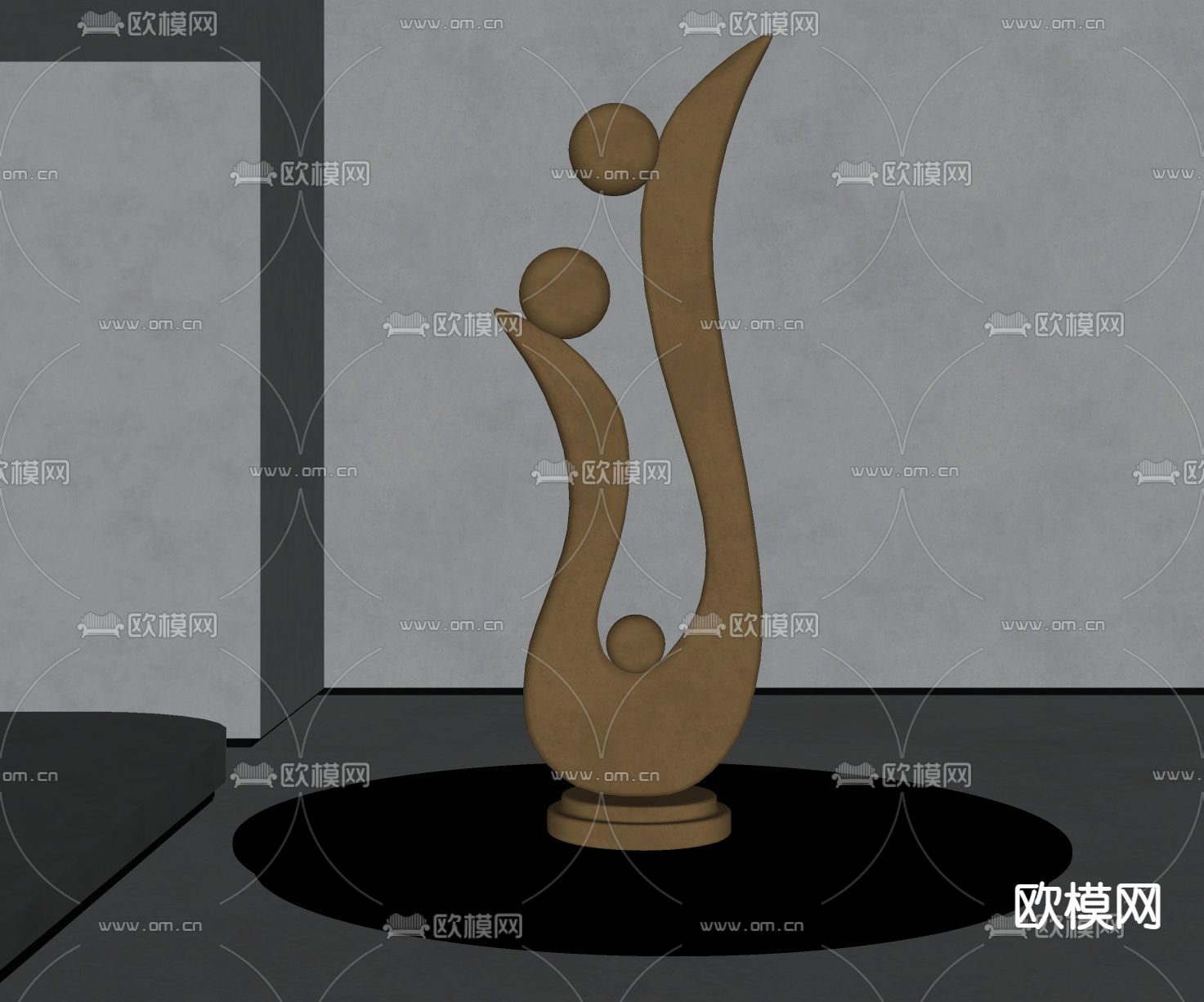 抽象雕塑 艺术装置su模型