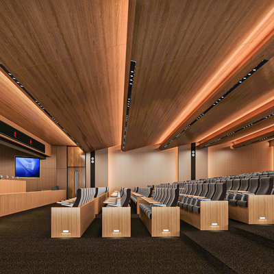  现代阶梯报告厅su模型 