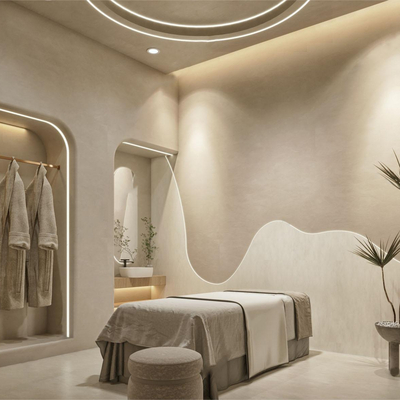  侘寂风SPA馆 护理房su模型 