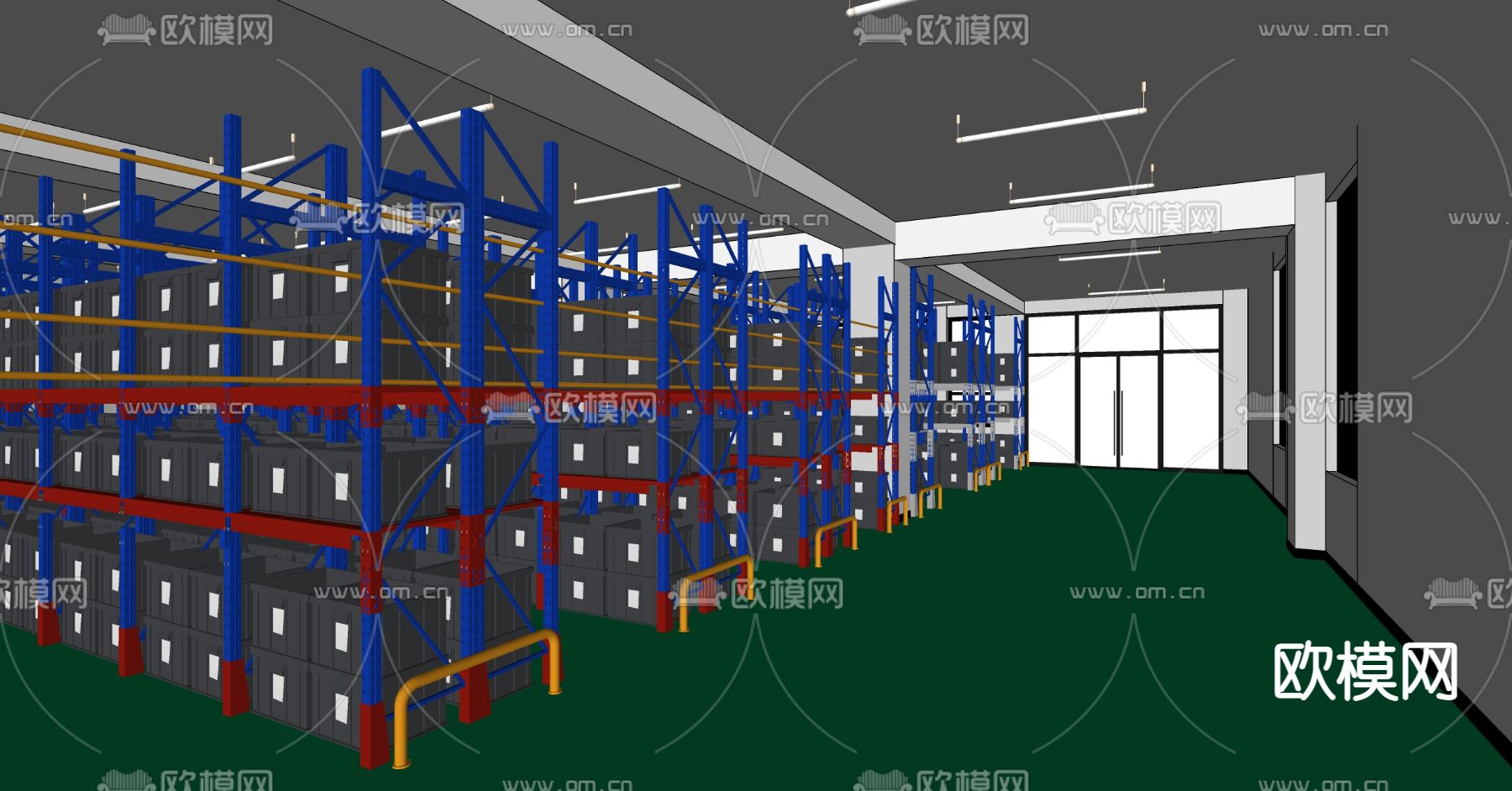 工厂 出货间su模型下载