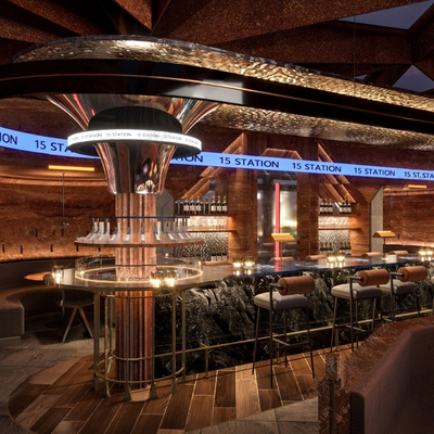  美式酒吧su模型 