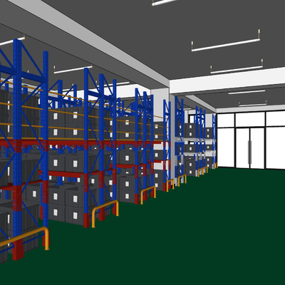  工厂 出货间su模型 