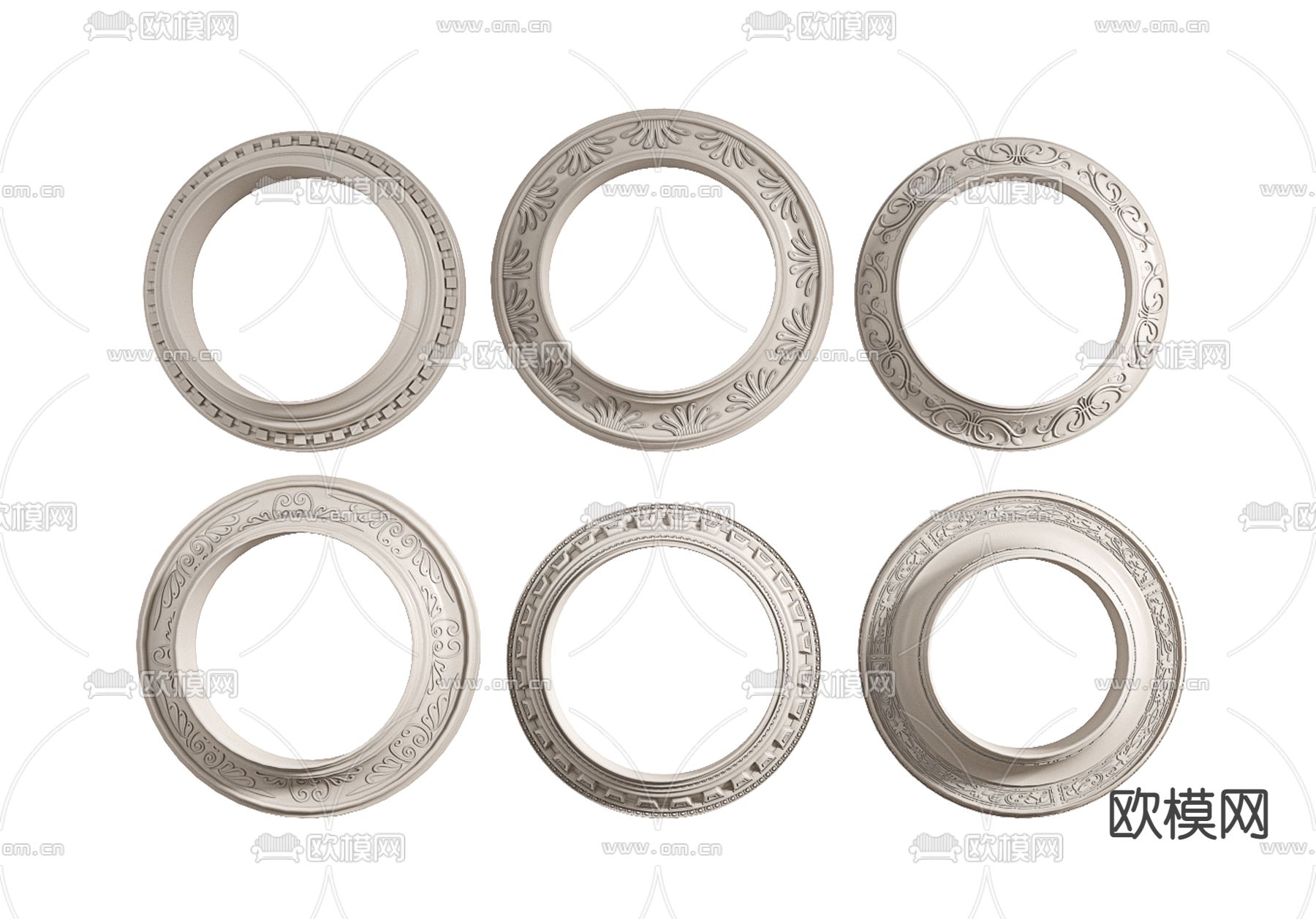 欧式雕花灯盘su模型下载（渲染图1）