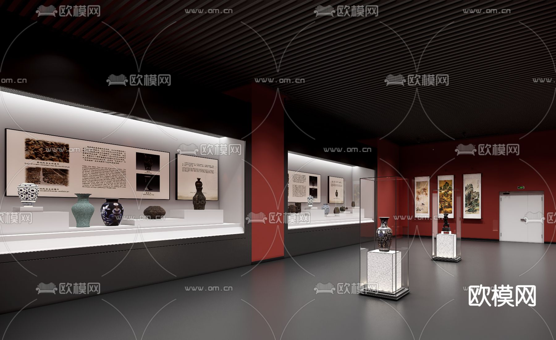 现代博物馆su模型下载（渲染图2）