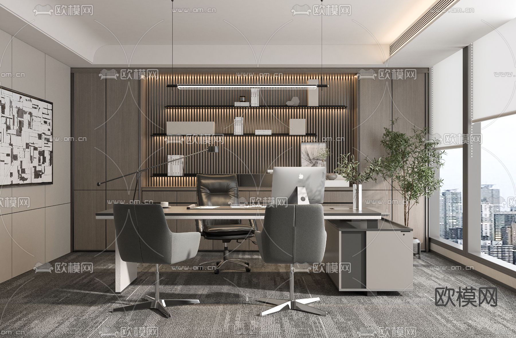总经理室 董事长室3d模型下载