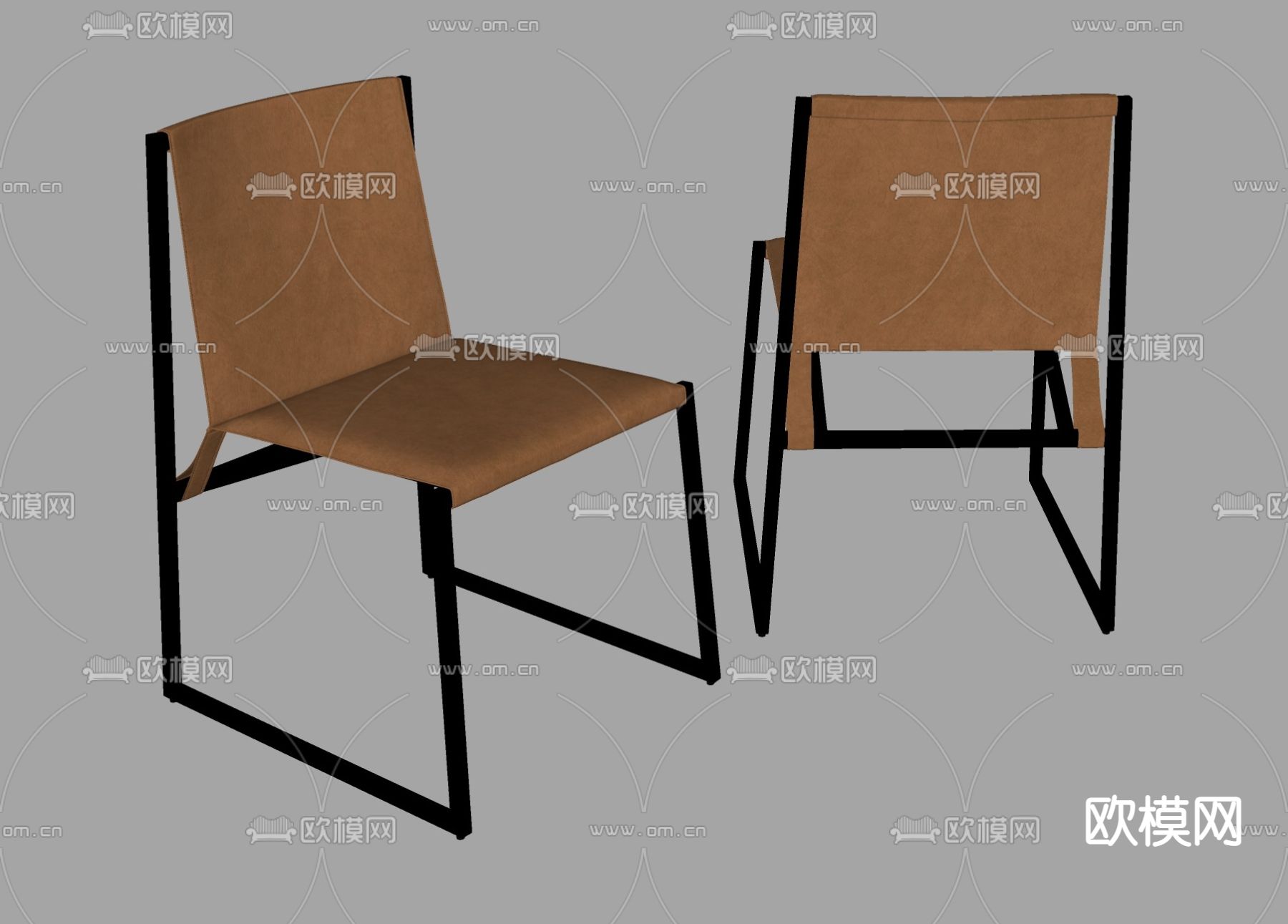 现代椅子 餐椅su模型下载（渲染图2）