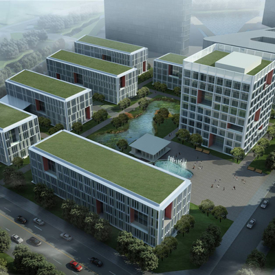  产业园 鸟瞰su模型 