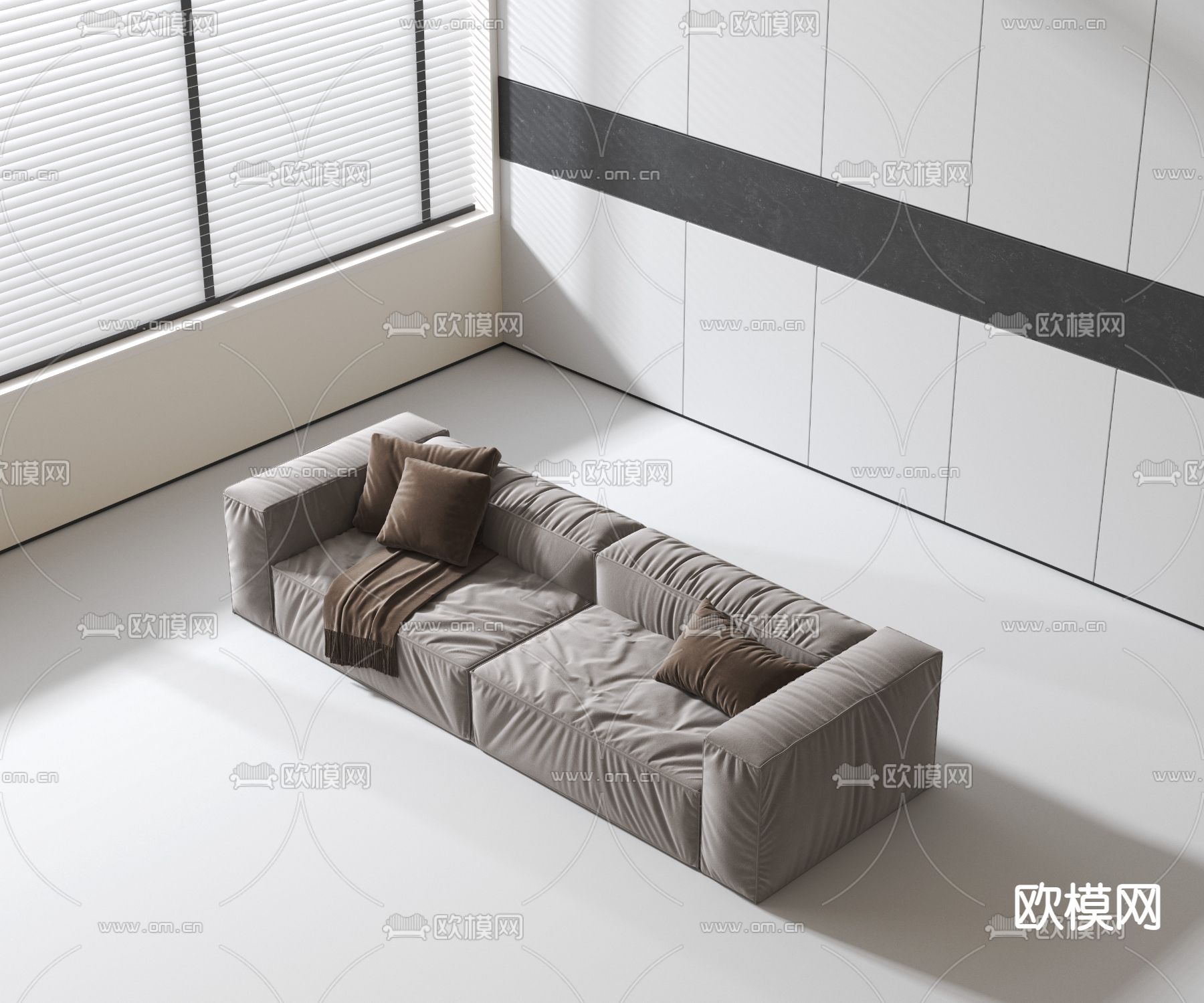 双人沙发 软体沙发3d模型下载