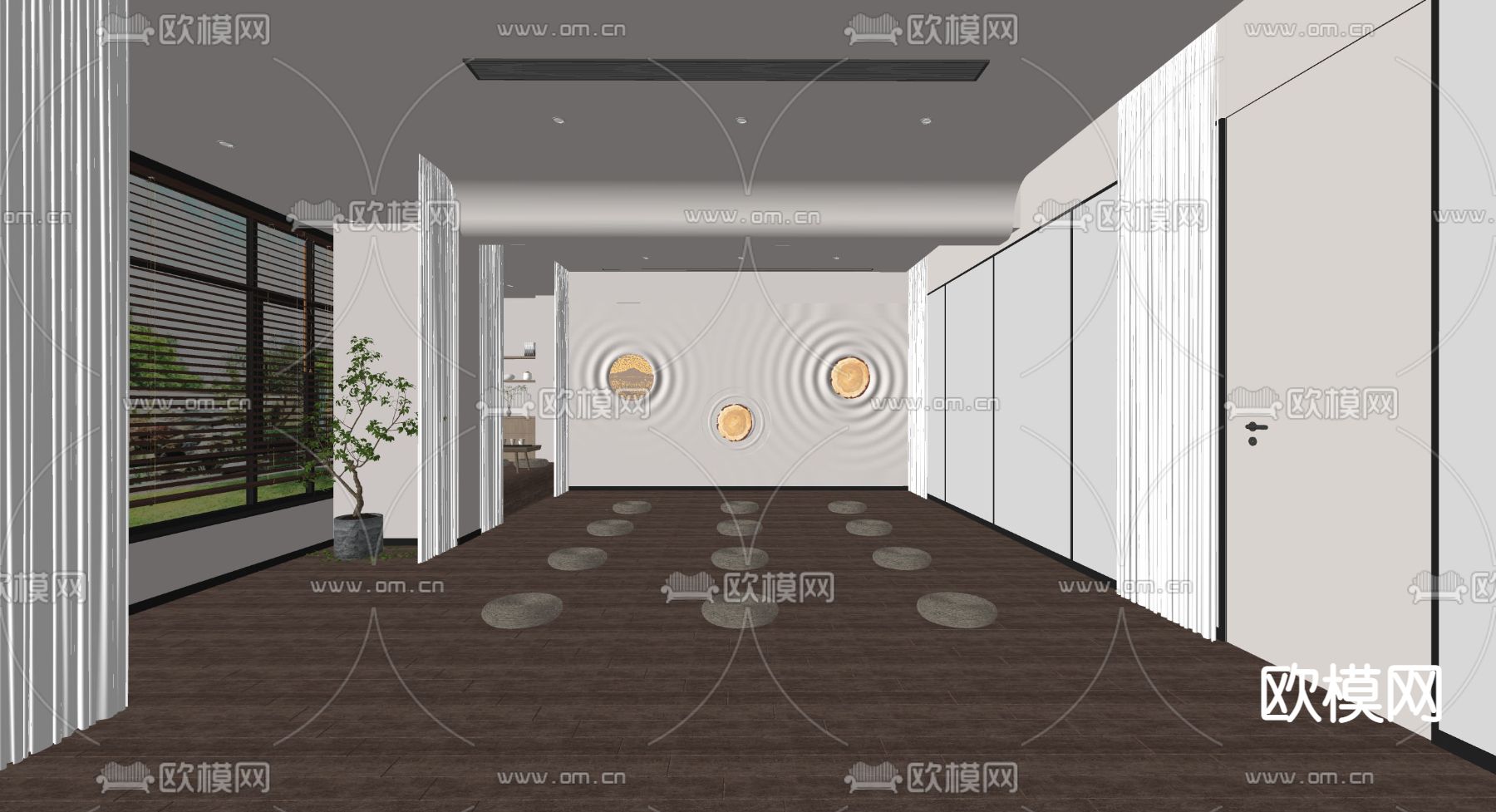 侘寂瑜伽室su模型下载（渲染图2）