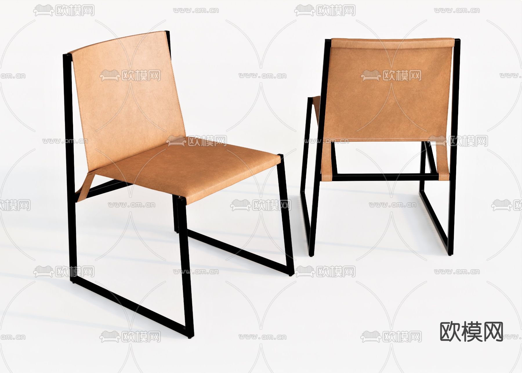 现代椅子 餐椅su模型下载（渲染图1）