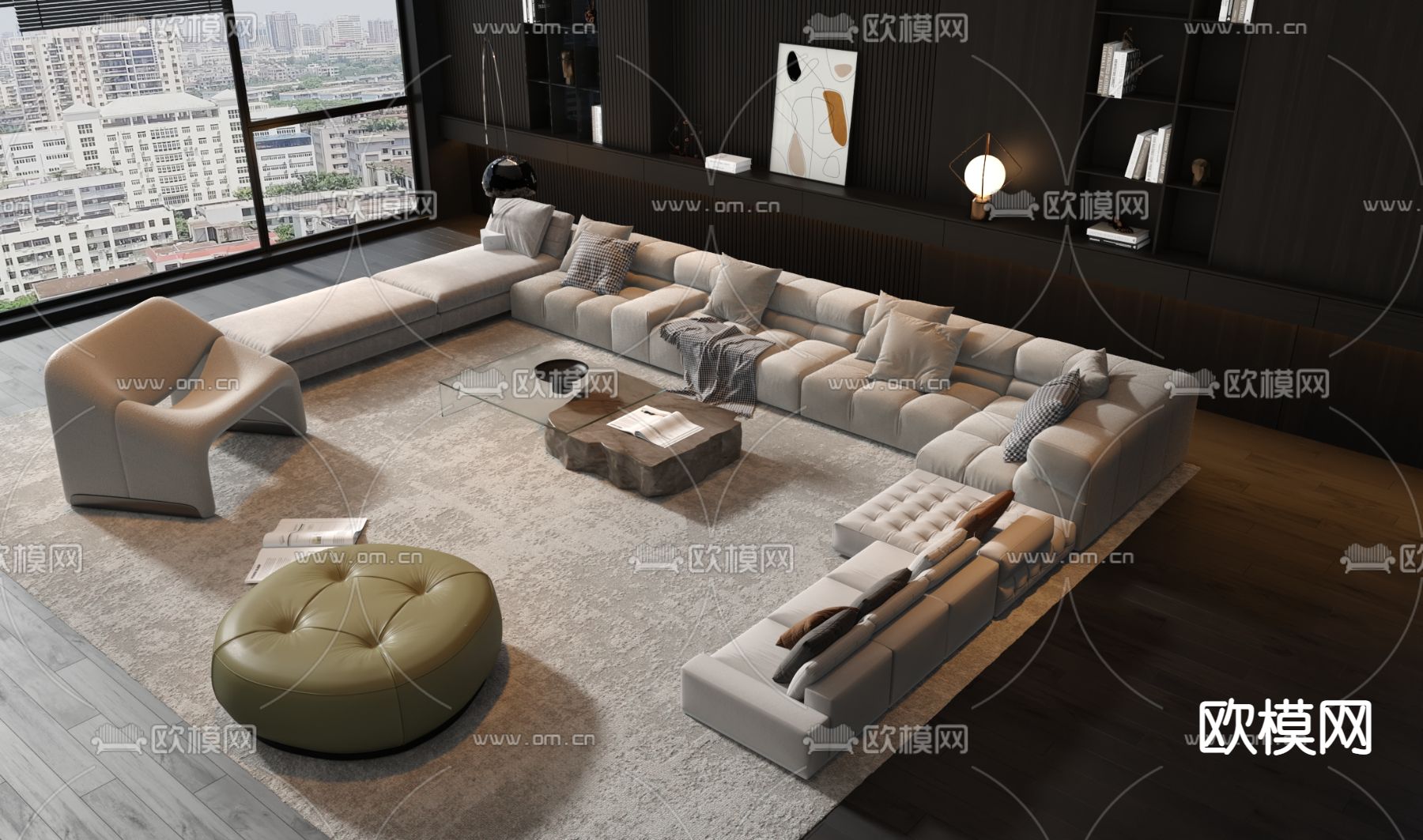 Minotti 组合沙发3d模型下载