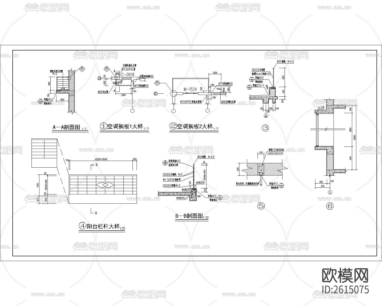 小区多层住宅建cad施工图下载（渲染图8）