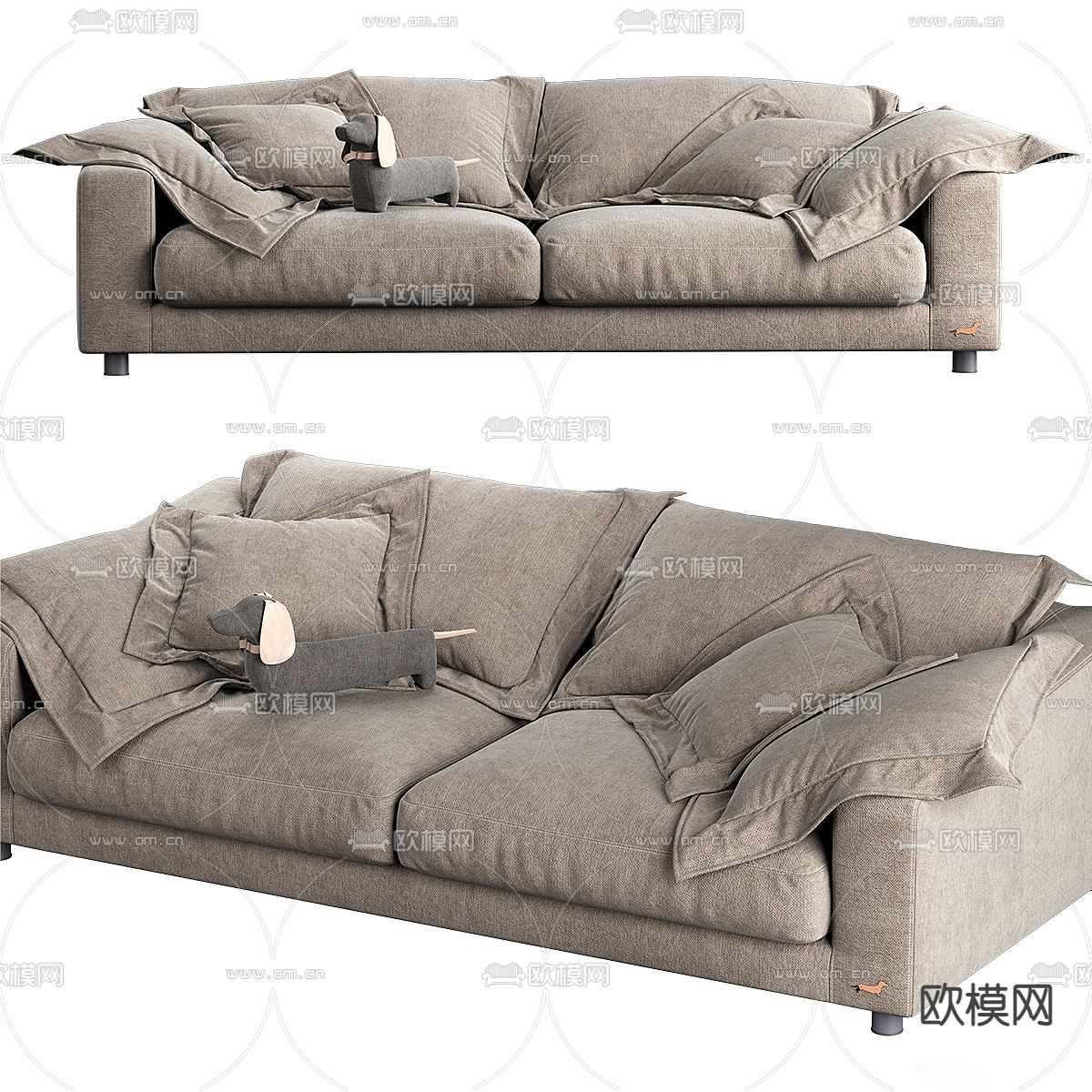 BAXTER 双人沙发3d模型下载（渲染图1）