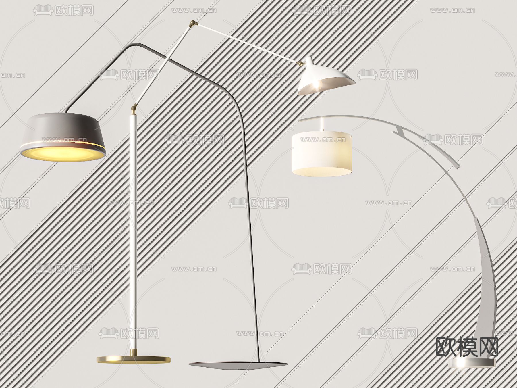 落地灯 钓鱼灯3d模型下载