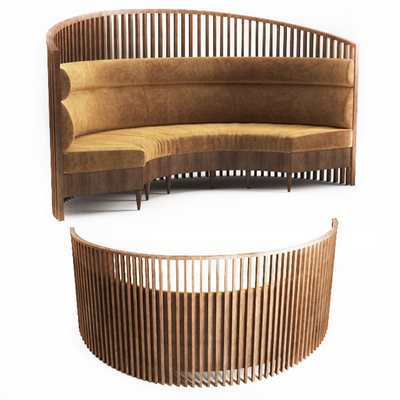 卡座沙发椅 休闲椅子su模型