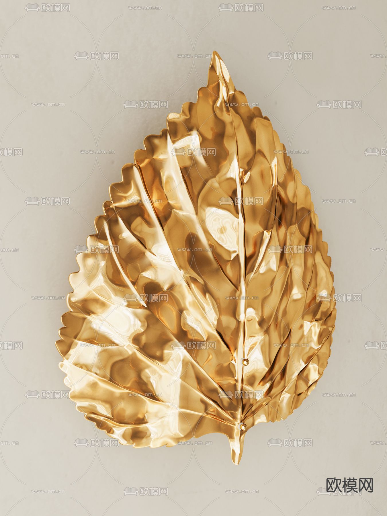 叶片壁灯3d模型下载（渲染图2）