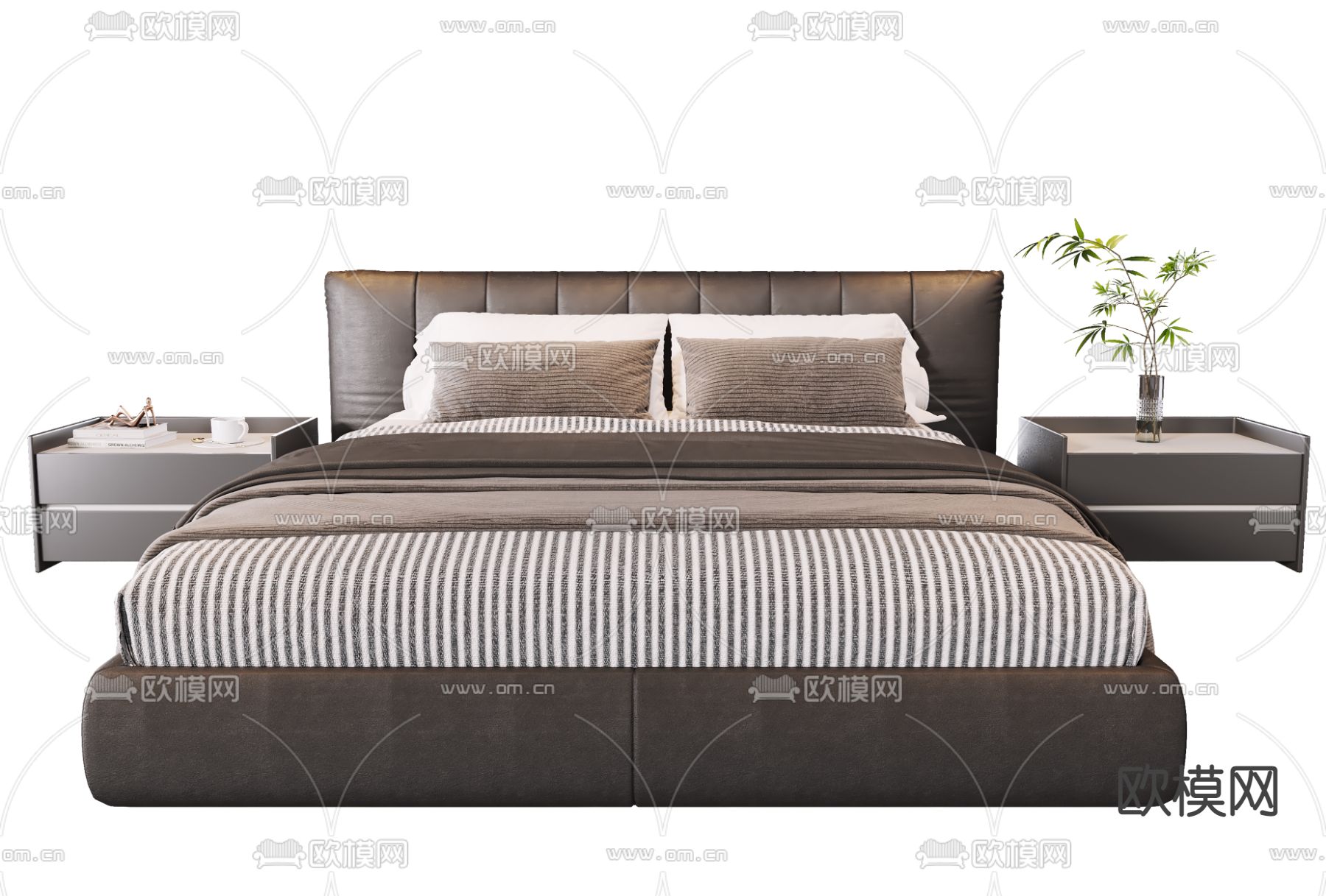 Minotti 双人床3d模型下载（渲染图2）