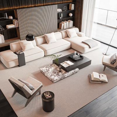  Minotti 米洛提 组合沙发su模型 