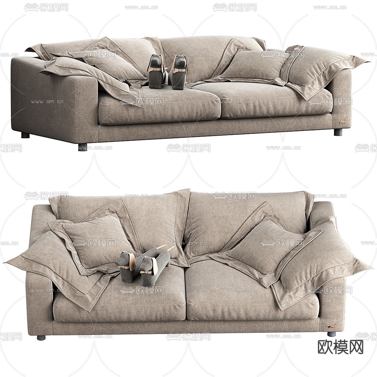 BAXTER 双人沙发3d模型下载（渲染图2）