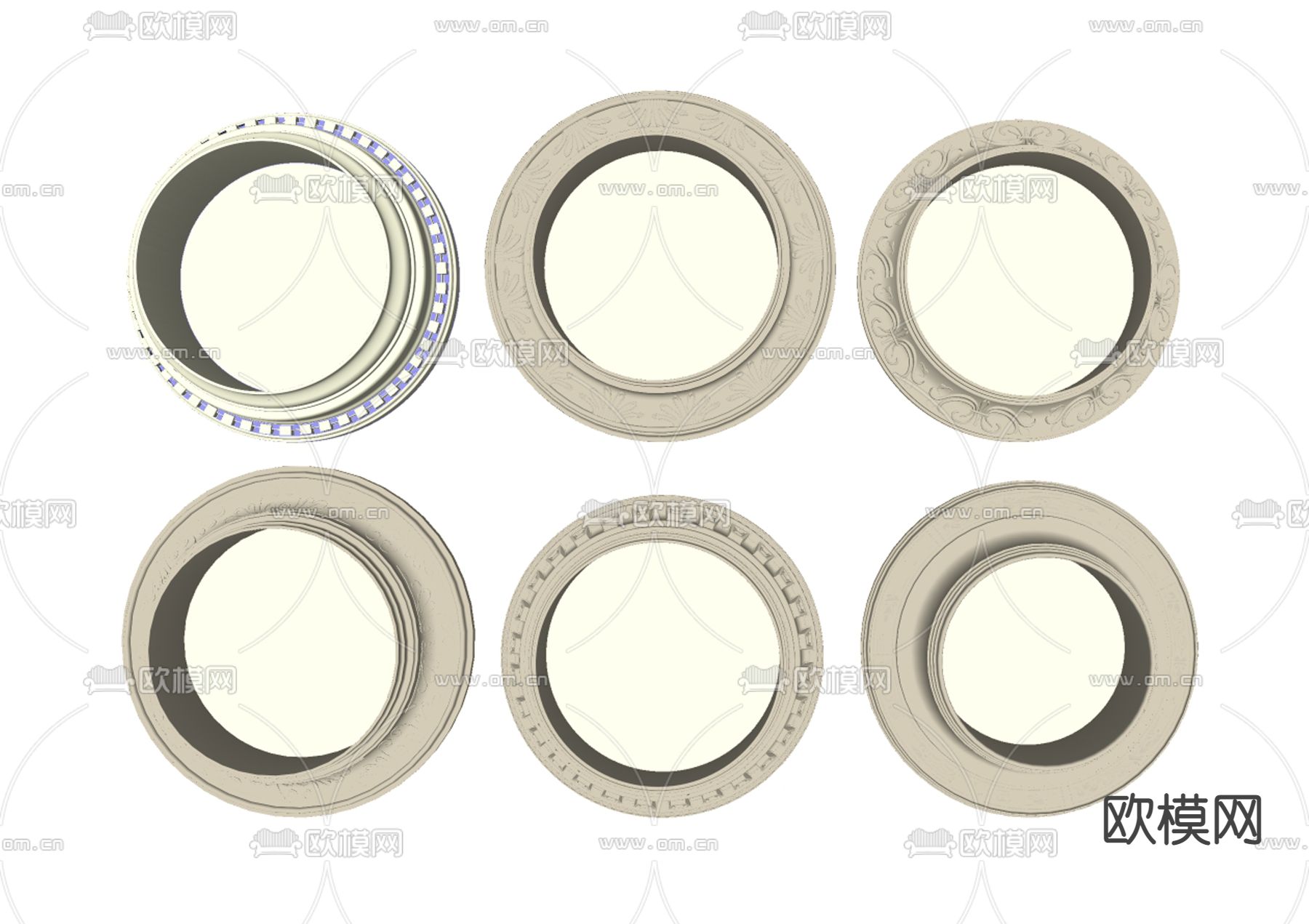欧式雕花灯盘su模型下载（渲染图2）