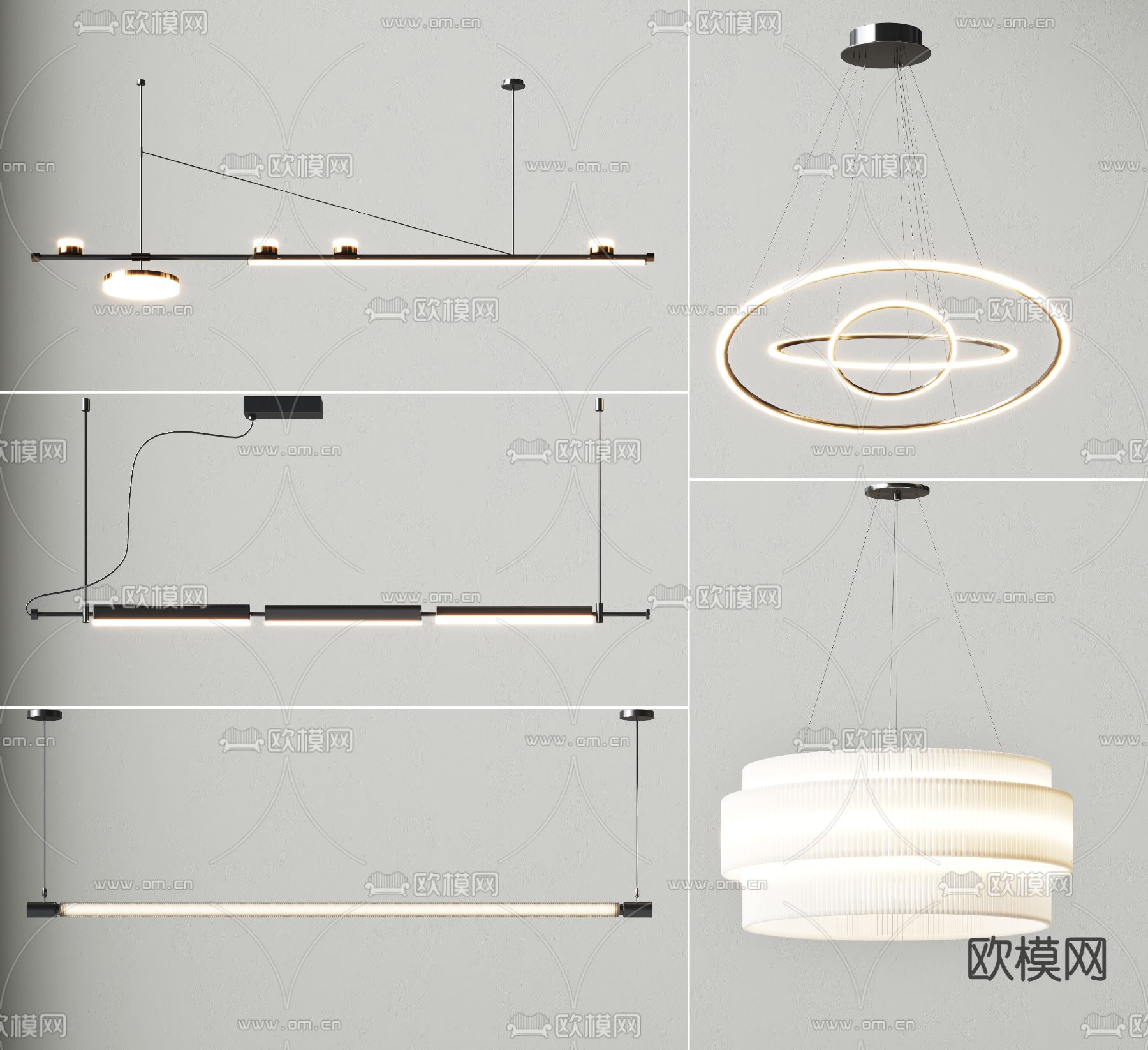 餐厅吊灯 大厅灯su模型下载（渲染图1）