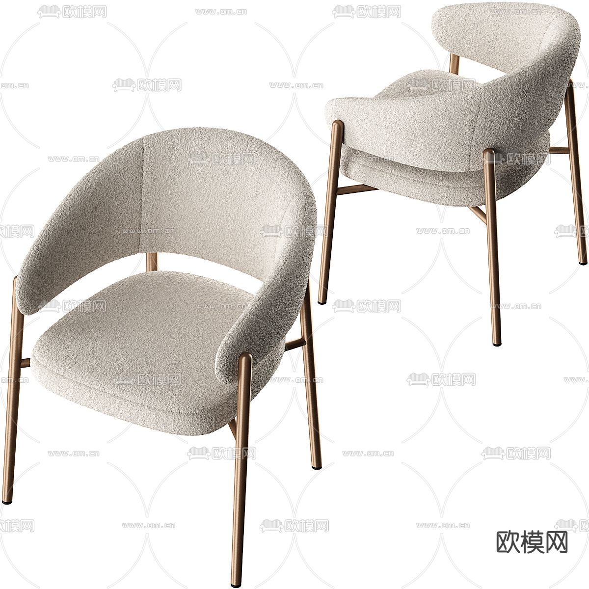 Cassina 椅子 餐椅3d模型下载（渲染图3）