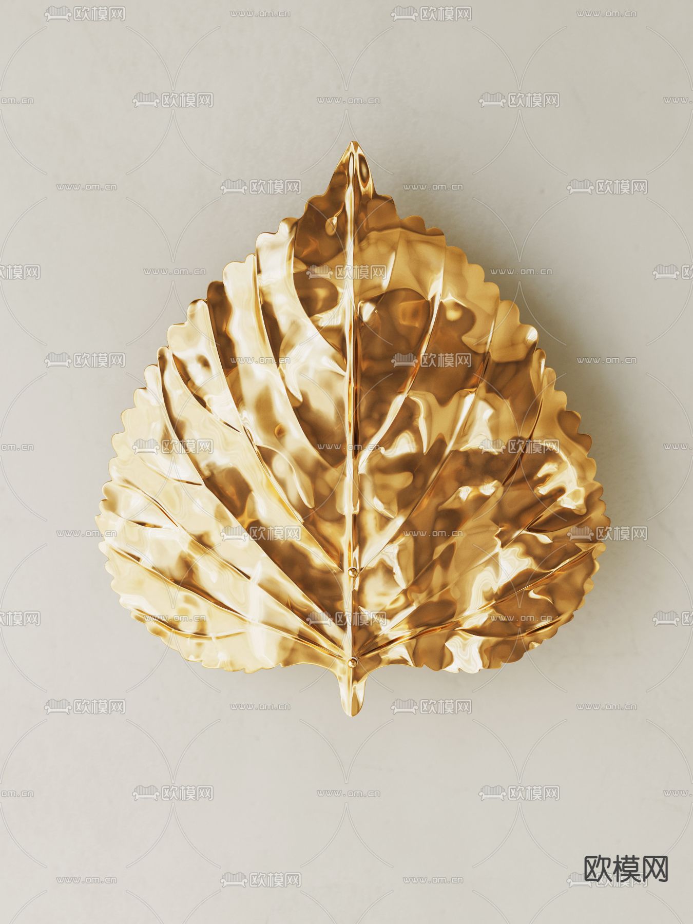 叶片壁灯3d模型下载（渲染图1）