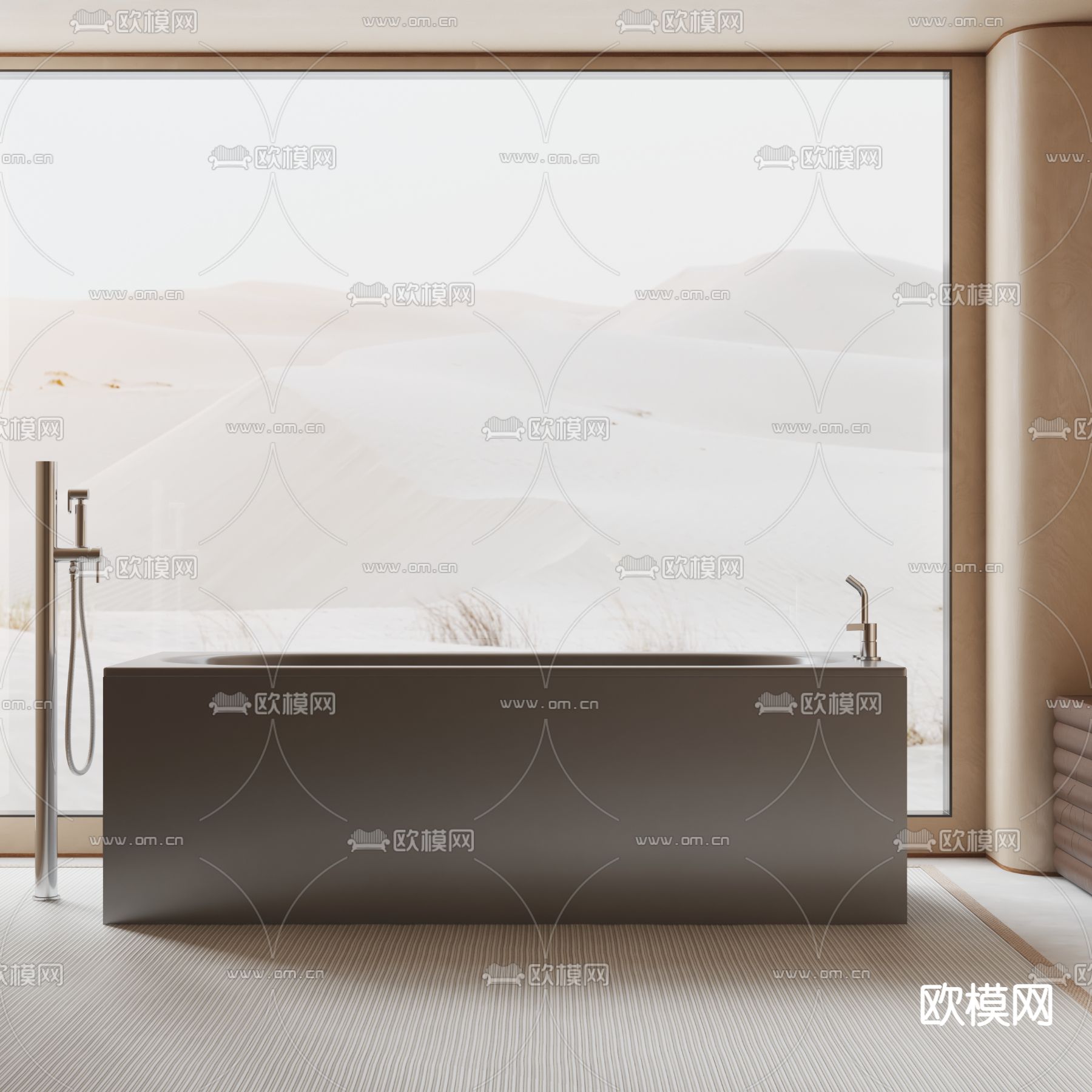 Cassina 陶瓷浴缸3d模型下载