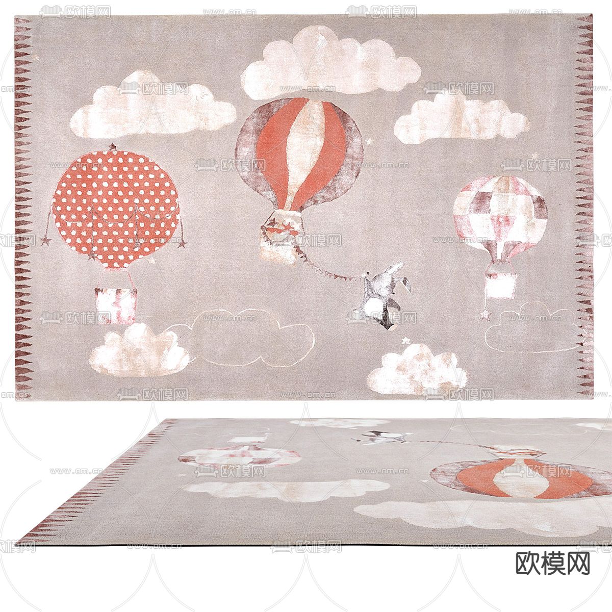 现代儿童地毯su模型