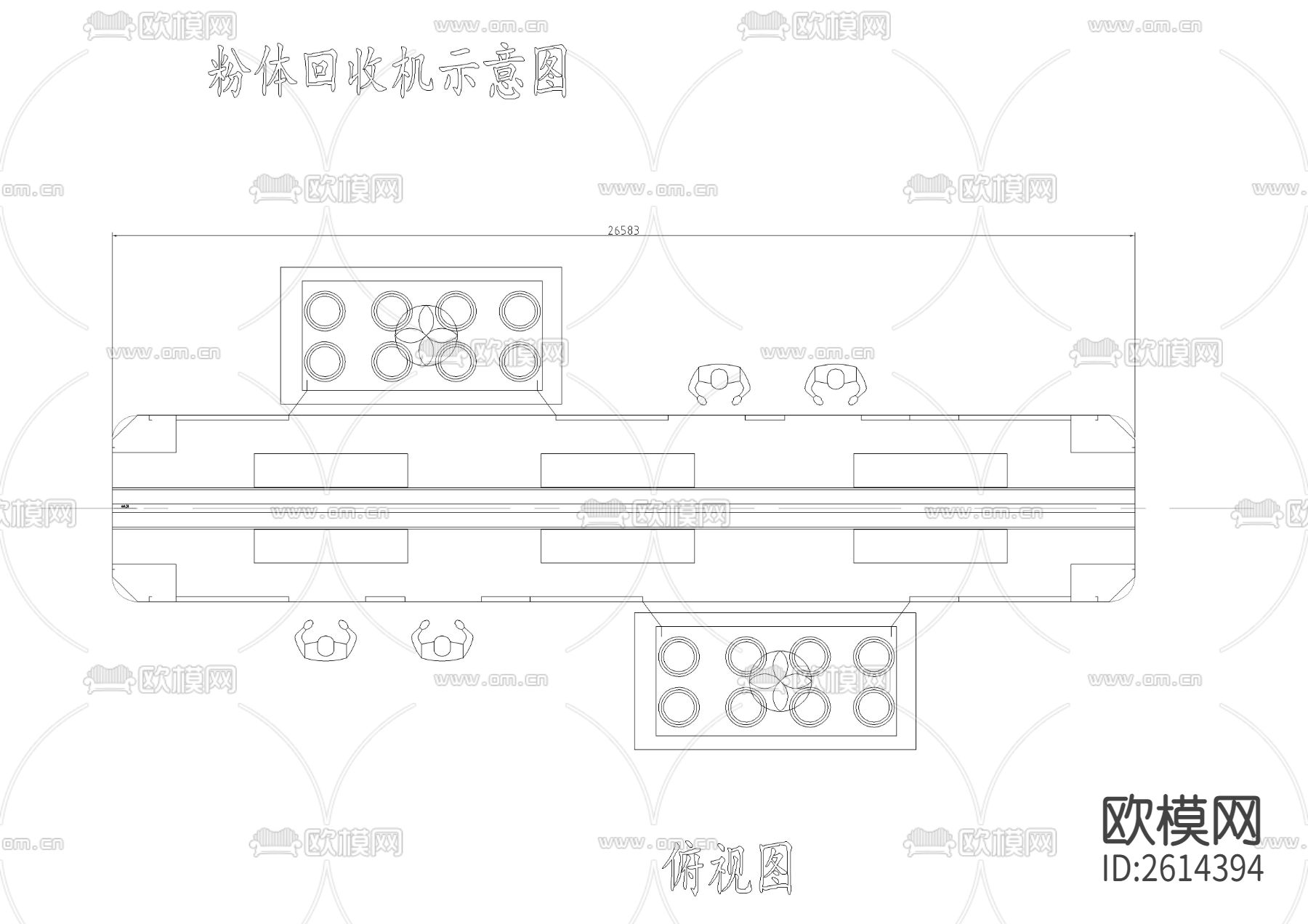 粉体回收机节点大样下载（渲染图4）