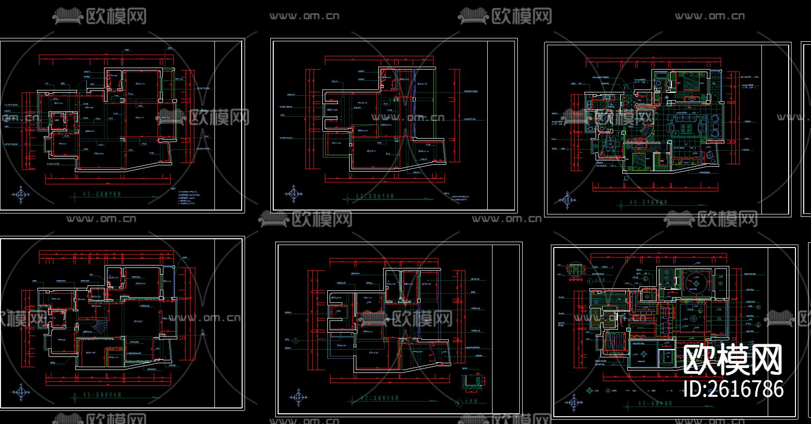 商品房CAD施工图下载（渲染图1）