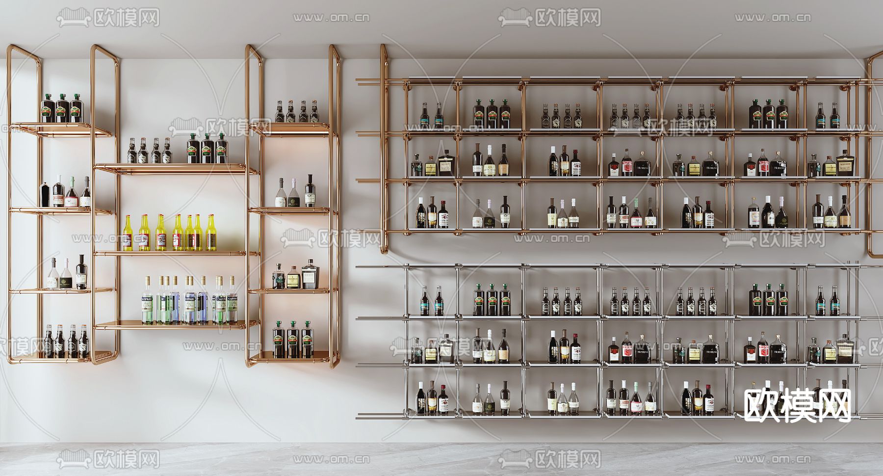 酒架 酒柜3d模型下载