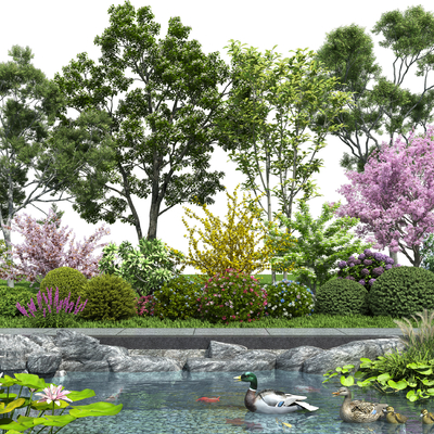  樱花树 景观树su模型 