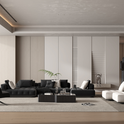  Minotti 现代客厅su模型 