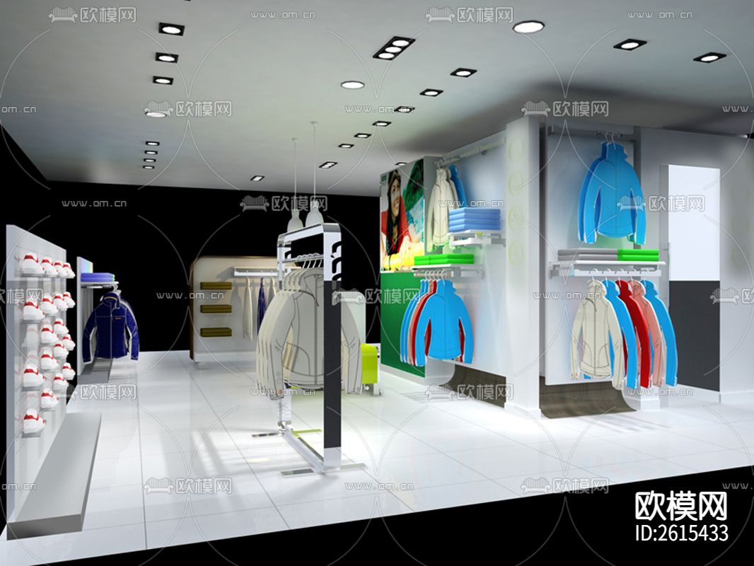 服装专卖店CAD节点大样下载（渲染图10）