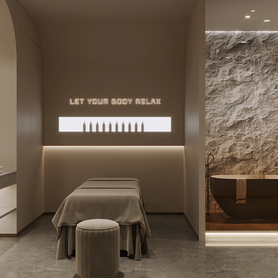  SPA美容院su模型 