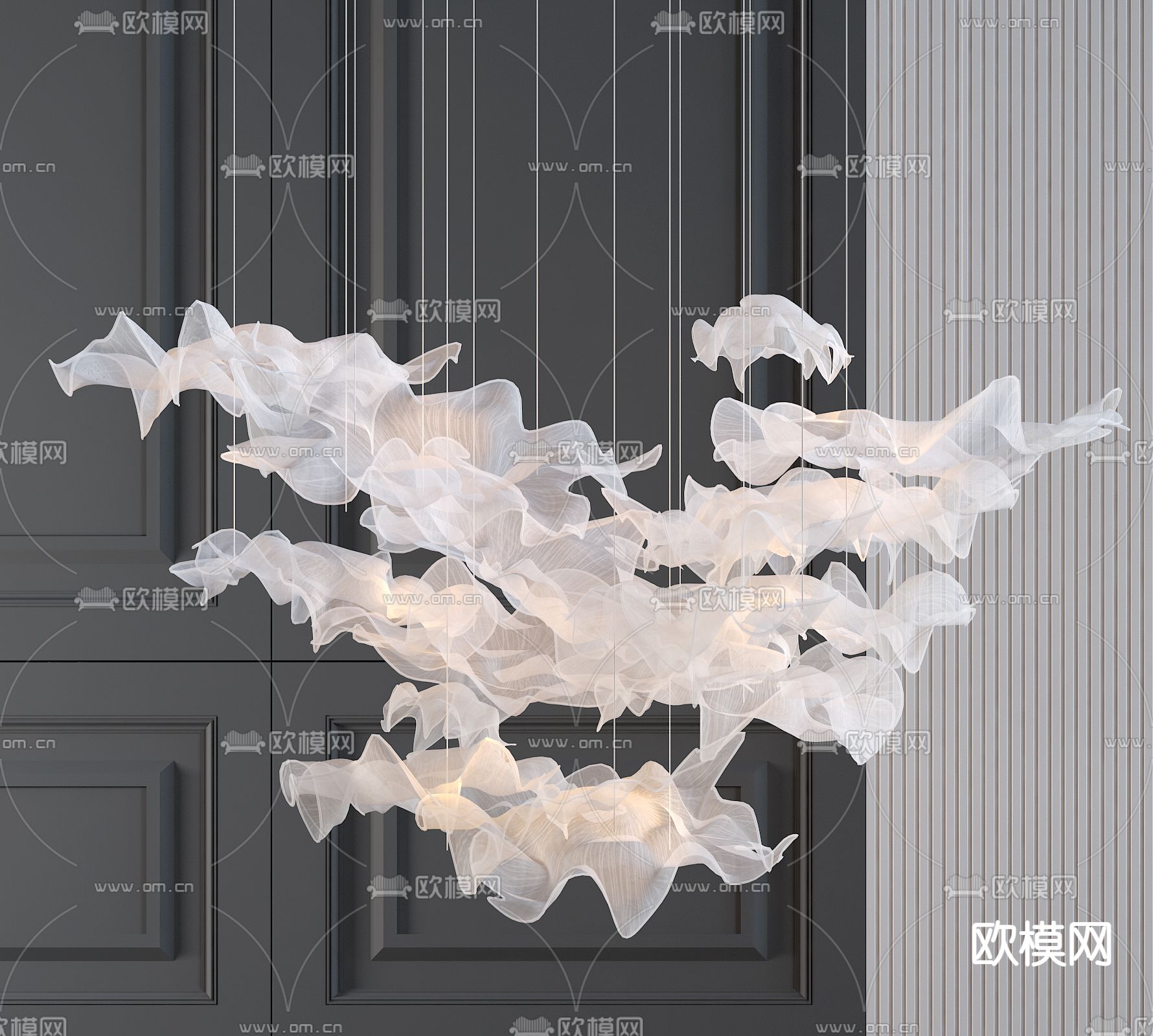 艺术吊灯 大堂灯 装饰灯3d模型下载