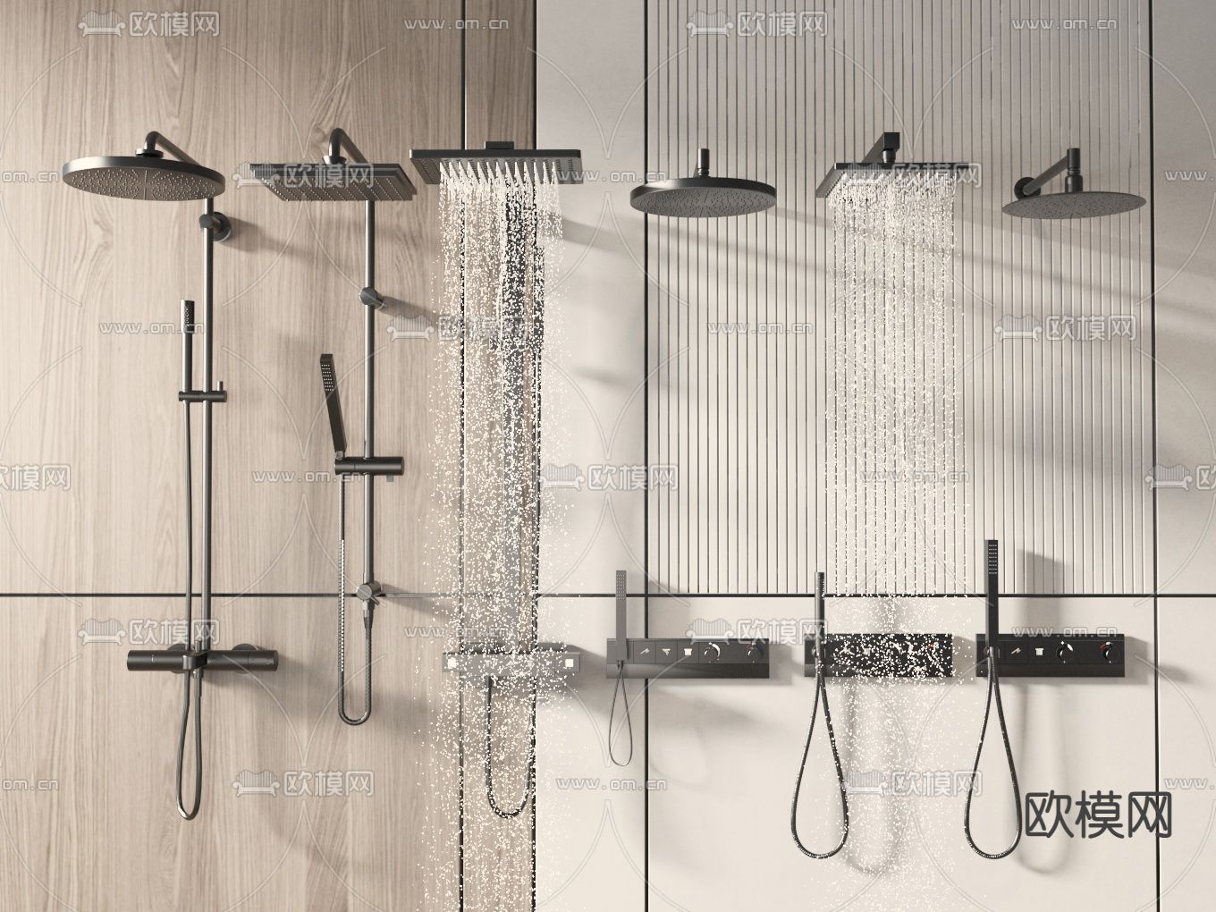 花洒 淋浴3d模型下载