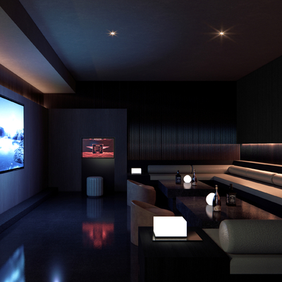  现代KTV包间su模型 