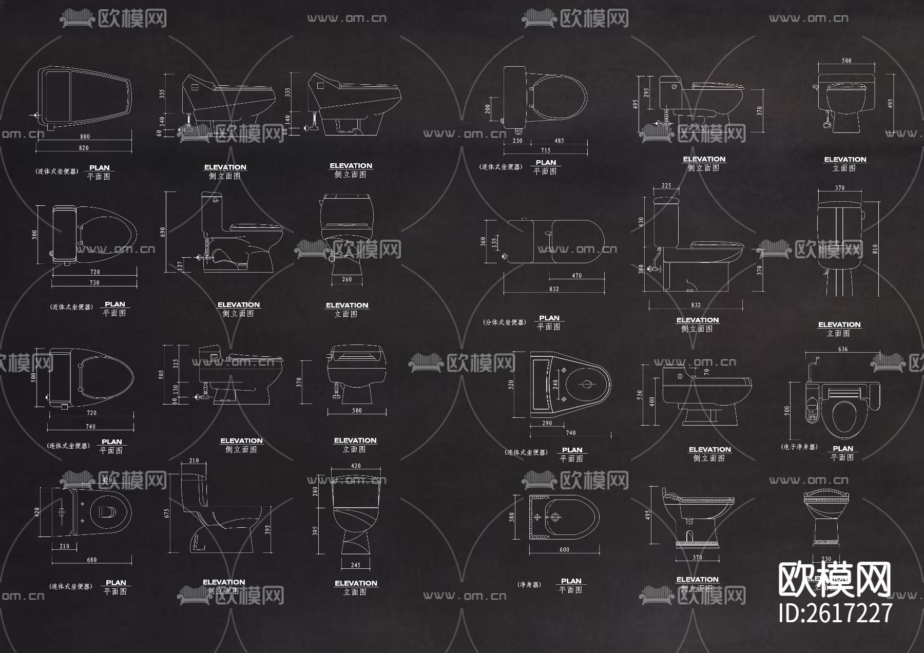 80个卫生间节点大样CAD施工图下载（渲染图9）