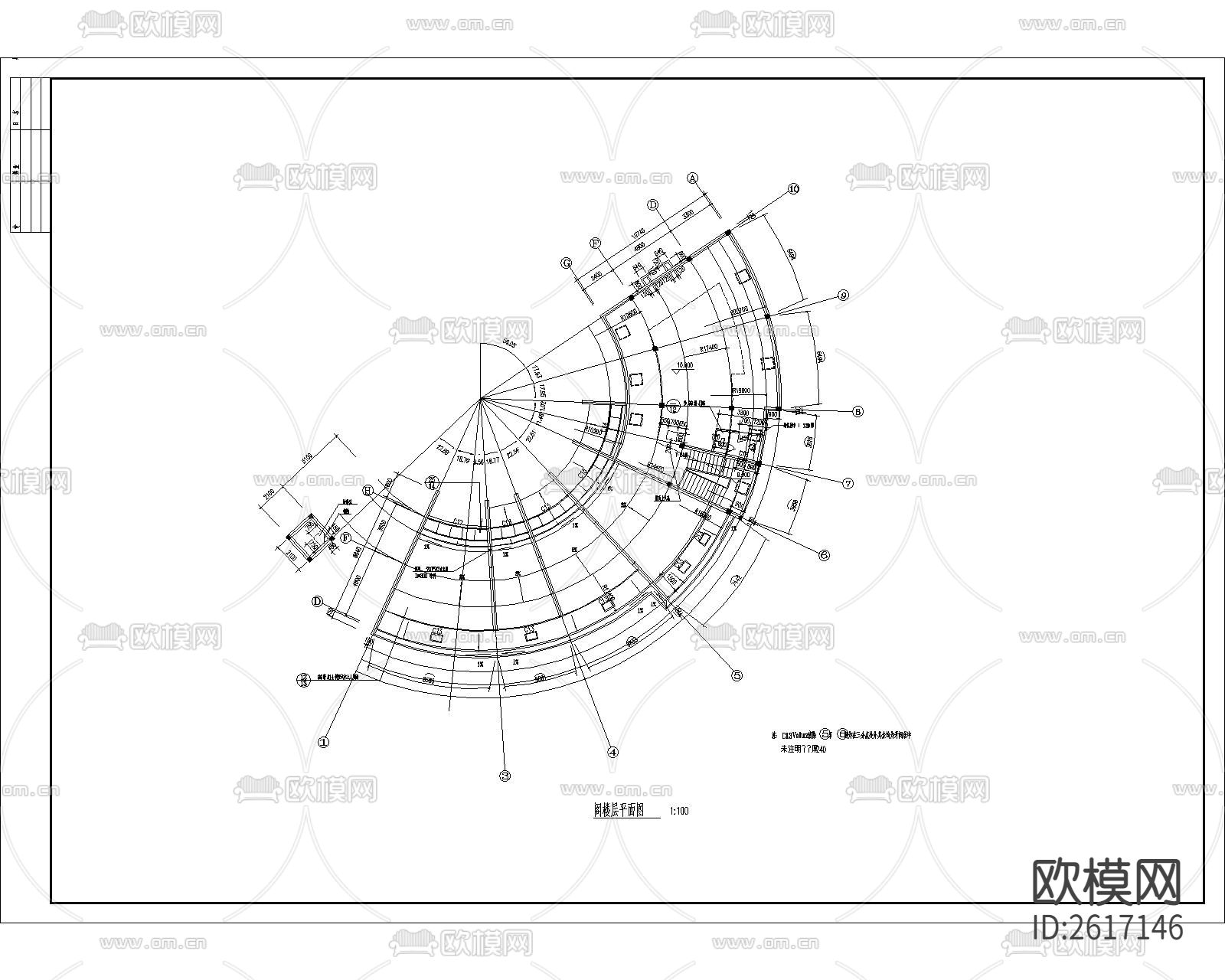 住宅小区会所CAD施工图下载（渲染图3）