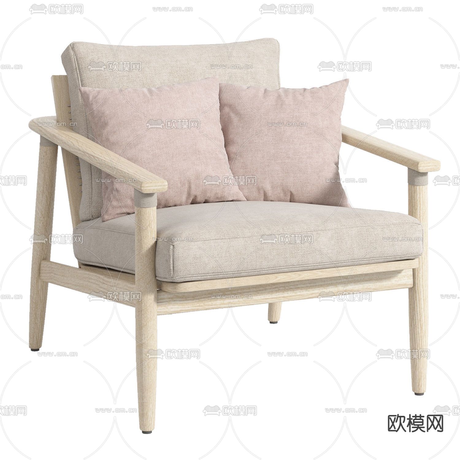 北欧休闲椅3d模型下载_ID14067191_3dmax免费模型-欧模网