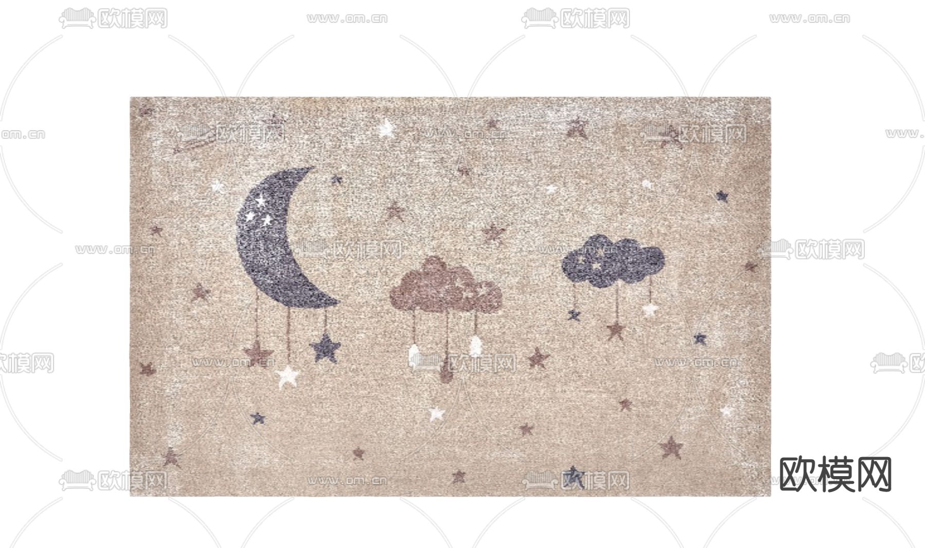 现代儿童地毯su模型